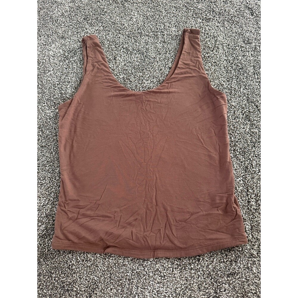 Becool Los Angeles Tank Top Womens Size L Brown Scoop Neck Sleeveless